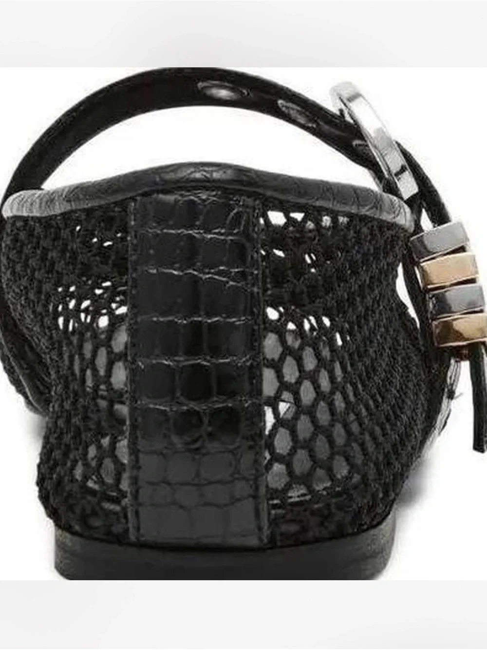Steve Madden black Mesh Mary Jane Flat Shoes size 6
